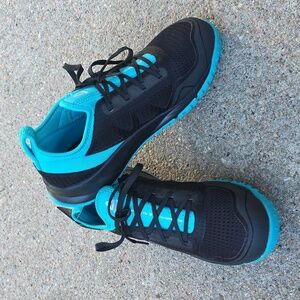 NWT Reebok Women's All Terrain Steel Toe Black/Teal Sneaker Work Shoes